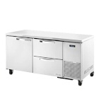 True TUC-67D-2-HC~SPEC3 - Deep Undercounter Refrigerator, (1) solid door, (2) drawers